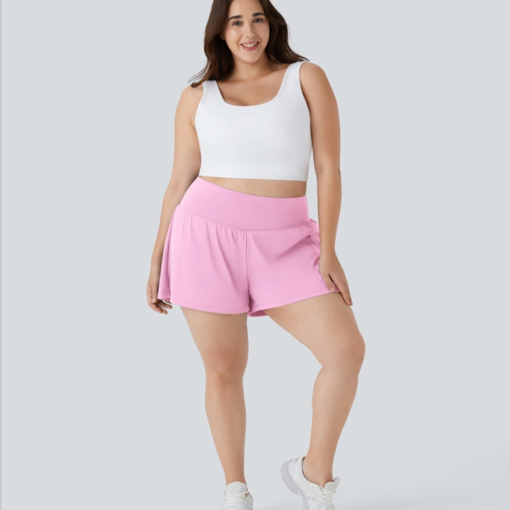 HALARA SoftlyZero Airy Fabric 2in1 Yoga Shorts w/pockets & longer 4” inseam